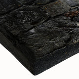 Black and white landscape art painting of ancient ruins on stretched canvas, ideal for bedroom wall decor.