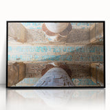 Large abstract wall art of ancient ruins in muted earth tones on a framed acrylic, ideal for modern art wall decor.