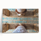 Black and white photo of ancient ruins on large stretched canvas, ideal for kitchen wall art or bedroom decor.