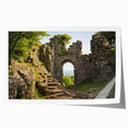 Rolled print of ancient ruins in muted earth tones, ideal for art wall dining room or classy bathroom decor.