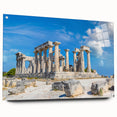 Acrylic print of ancient ruins in muted earth tones, ideal for dining room or bedroom decor.