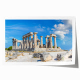 Extra large rolled print of ancient architectural ruins in muted earth tones.