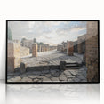 Large abstract wall art depicting ancient ruins in muted earth tones on a framed acrylic.