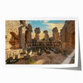 Extra large rolled print depicting ancient ruins in muted earth tones, ideal for art wall dining room.