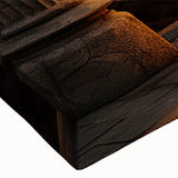 Black and white landscape art of ancient ruins on a large stretched canvas, suitable for bedroom wall decor.