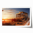 Extra large rolled print of ancient ruins in muted earth tones, suitable for art wall dining room or classy bathroom.