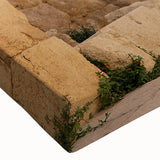 Black and white landscape art painting of ancient ruins on a large stretched canvas, ideal for bedroom wall decor.