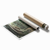 Extra large rolled print of ancient ruins in muted earth tones, suitable for large living room or bathroom wall art.