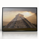Large abstract wall art depicting ancient ruins in monochrome tones on a framed acrylic, suitable for modern art wall decor.
