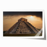 Rolled print of ancient ruins in muted earth tones, suitable for art wall dining room or classy bathroom wall art.