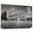 Acrylic print of ancient ruins in earth tones, suited for bedroom or dining room decor.