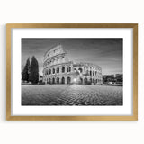 Extra large wall art featuring abstract ruins in textured earth tones on a gold-framed canvas, ideal for living room decor.