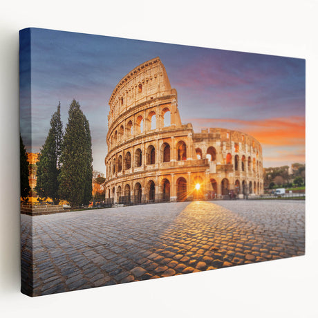 Large canvas print of ancient ruins in earthy tones, suitable for kitchen wall art.
