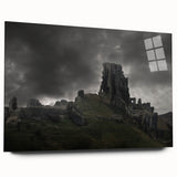 Acrylic print of ancient ruins in neutral tones, ideal for bedroom or dining room decor.
