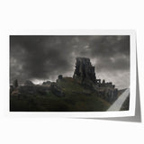 Extra large rolled print of ancient ruins in muted earth tones, ideal for art wall dining room.