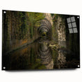 Acrylic print of ancient ruins in muted earth tones, ideal for dining room or bedroom decor.