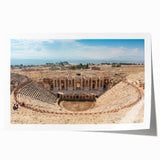 Rolled print of ancient ruins in muted earth tones, ideal for art wall dining room or classy bathroom.