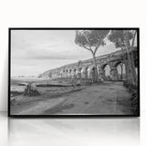 Large abstract wall art featuring geometric arches in muted gray, framed in black acrylic, suitable for a modern living room.