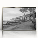 Art deco poster featuring symmetric arches in silver and black tones on acrylic, ideal for modern art wall decor.