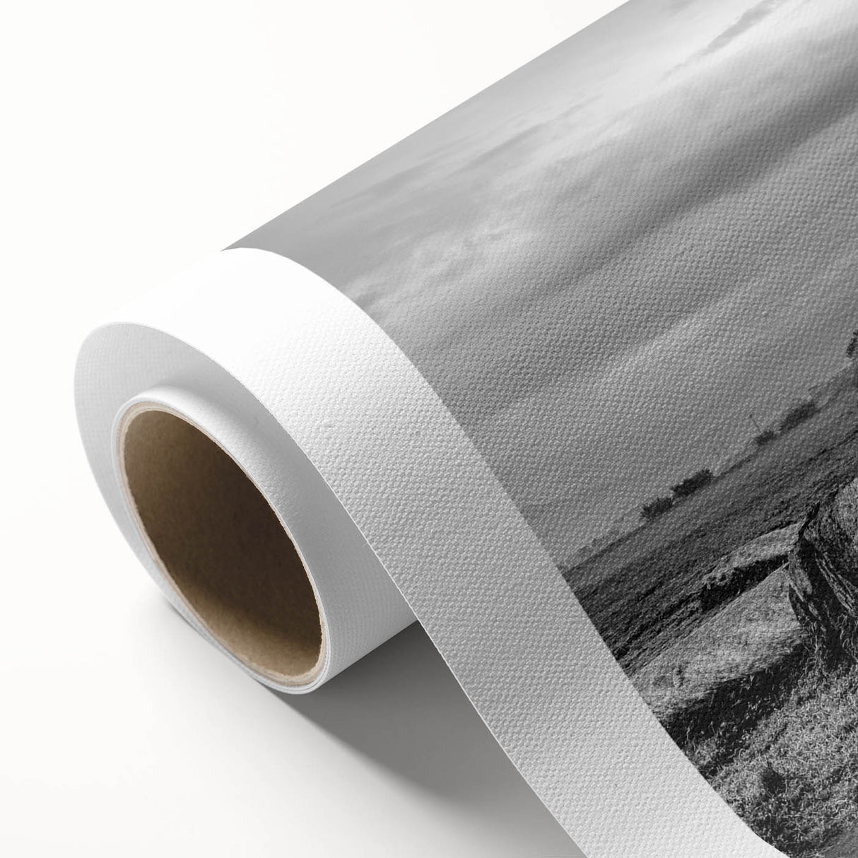 Art Deco style arches in monochrome design on rolled canvas, suitable as nursery wall art or for dining room ambiance.