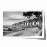 Extra large rolled print of a minimalist arch design in muted beige, ideal for dining room or bathroom wall art.