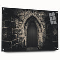 Large abstract wall art featuring overlapping arches in neutral tones on acrylic glass.