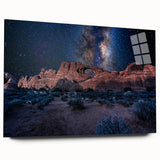 Large abstract wall art featuring arches in muted gray tones on acrylic glass, ideal for bedroom or dining room decor.