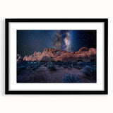 Extra large abstract art print featuring colorful, textured arch designs on a black framed canvas.