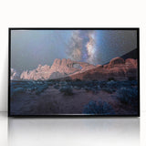 Large abstract wall art featuring black and white architectural arches, framed in black acrylic, suitable for modern decor.