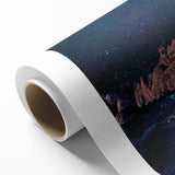 Art deco poster featuring symmetrical arches in soft gray tones on rolled canvas, ideal for nursery wall art.