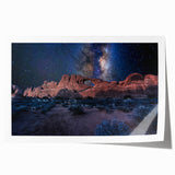 Rolled print of a large floral arch design in subtle earth tones, suitable for dining room or bathroom wall decor.