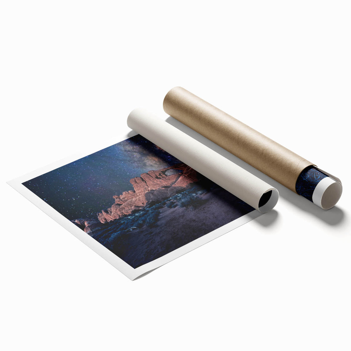 Extra large rolled print featuring a floral arch design in pastel shades, ideal for classy bathroom wall art.