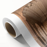 Art Deco poster featuring symmetrical arches in pastel colors on rolled canvas, ideal for nursery wall art.