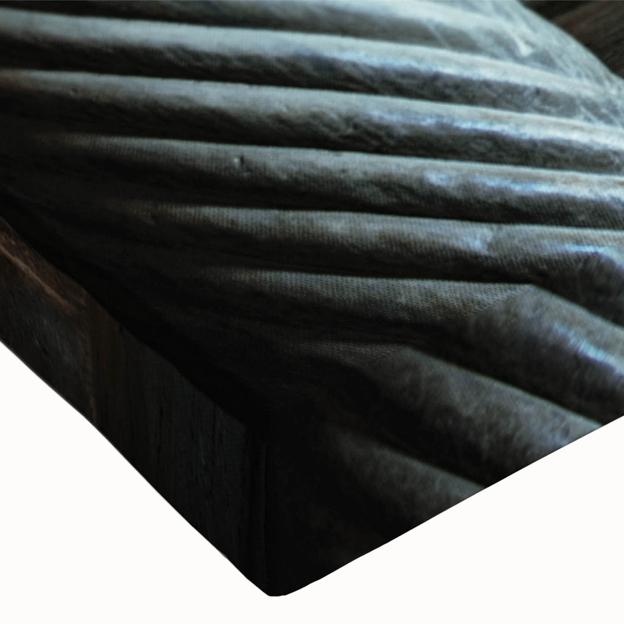 Large art featuring a black and white landscape of arched architecture on stretched canvas, suitable for bedroom decor.