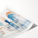 Extra large wall art featuring line art flowers in black and white, printed on rolled canvas.