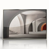 Art deco poster featuring silver arches on acrylic, ideal for modern nursery wall decor.