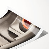 Extra large rolled print featuring line art flowers in black and white, ideal for large living room wall art.