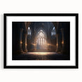 Extra large abstract art print featuring colorful textured arches, framed in black, suitable for living room decor.