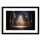 Extra large abstract art print featuring colorful textured arches, framed in black, suitable for living room decor.