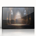 Large abstract wall art featuring a series of black and white arches in a mid-century modernist style.