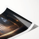 Extra large wall art featuring line art flowers with muted gray arches on a rolled canvas, ideal for large living room decor.