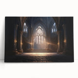 Black and white photo of architectural arches on large stretched canvas, suitable for kitchen wall art.