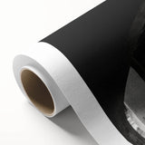 Art deco poster featuring symmetrical arch designs in muted beige and white tones on rolled canvas.