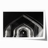 Rolled print of an architectural arch design in monochrome, ideal for art wall dining room.