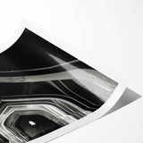 Extra large wall art featuring line art flowers with arches in black on white background, ideal for large living room decor.