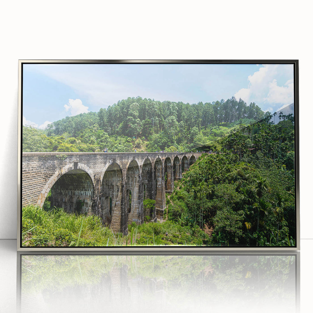 Art Deco poster featuring symmetrical silver arches on acrylic, ideal for modern nursery wall decor.