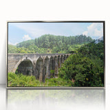 Art Deco poster featuring symmetrical silver arches on acrylic, ideal for modern nursery wall decor.