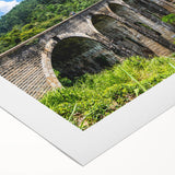 Art deco poster featuring geometric arches in muted gray and gold, printed on rolled canvas, suitable for dining room walls.