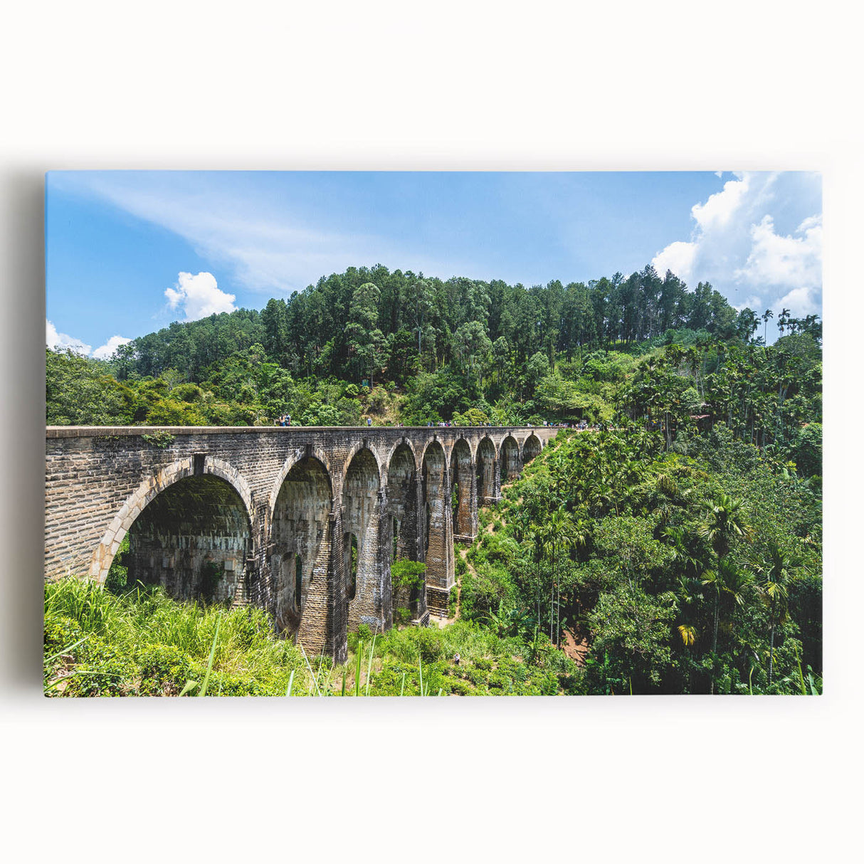 Black and white photo of architectural arches on stretched canvas, suitable as large kitchen or bedroom wall art.
