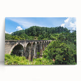 Black and white photo of architectural arches printed on stretched canvas, suitable as large kitchen art.